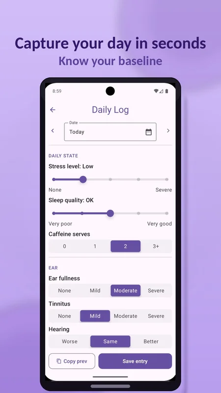 Symptom tracking