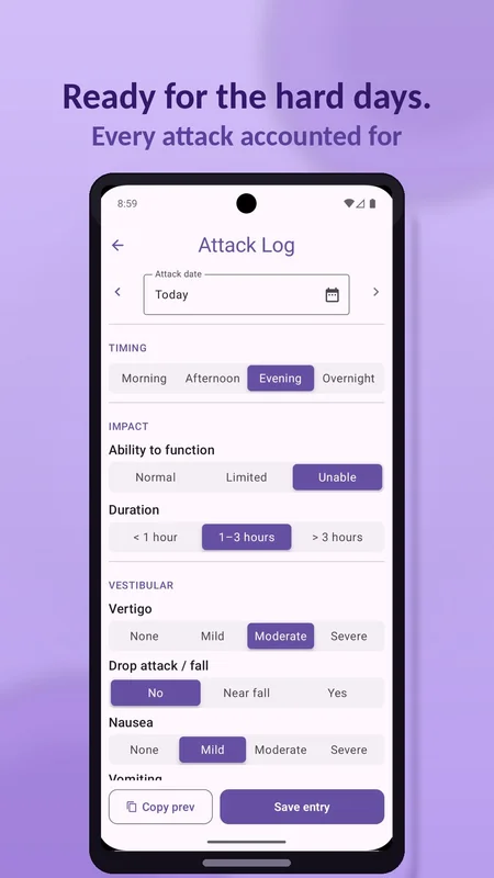 Attack log